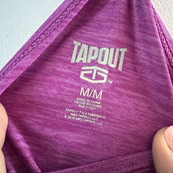 TAPOUT DriFit Purple Racerback Tank top Medium - Picture 2 of 3